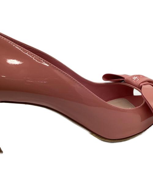 MIU MIU（ミュウミュウ）MIU MIU (ミュウミュウ) MIU MIU　オープントゥーリボンパンプス ピンク サイズ:23.5ｃｍの古着・服飾アイテム