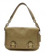 COACHコーチ）の古着「COACH　ショルダーバッグ」｜ベージュ