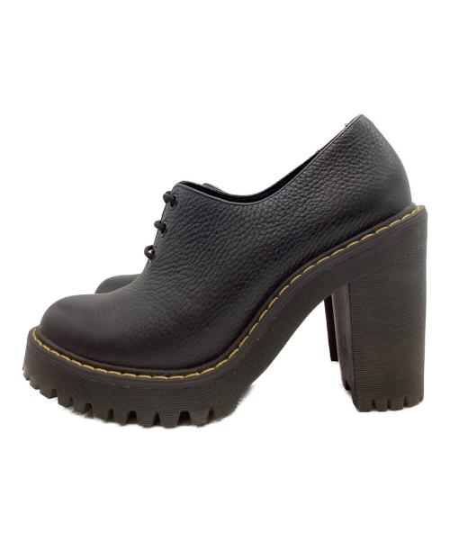 Dr.Martens（ドクターマーチン）Dr.Martens (ドクターマーチン) Dr.Martens　SALOMEⅡ ３ホールヒールシューズ　レザーシューズ ブラック サイズ:24cmの古着・服飾アイテム