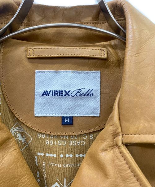 AVIREX Belle（アヴィレックス ベル）AVIREX Belle (アヴィレックス ベル) AVIREX Belle　ダブルライダースジャケット ブラウン サイズ:Mの古着・服飾アイテム