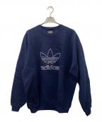 adidasアディダス）の古着「adidas　USA製　80'sロゴスウェット」｜ネイビー