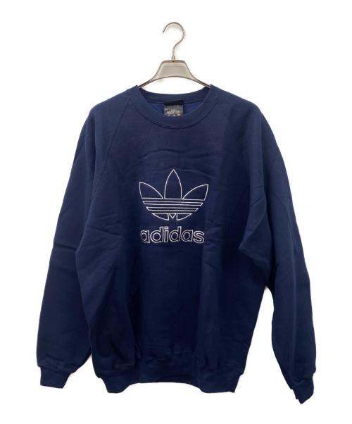 adidas（アディダス）adidas (アディダス) adidas　USA製　80'sロゴスウェット ネイビー サイズ:Lの古着・服飾アイテム
