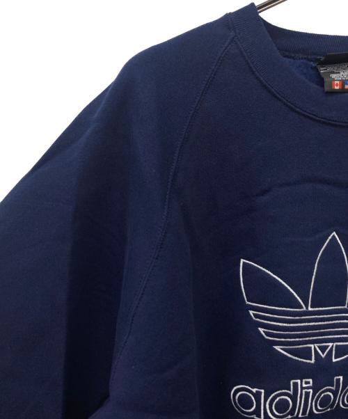 adidas（アディダス）adidas (アディダス) adidas　USA製　80'sロゴスウェット ネイビー サイズ:Lの古着・服飾アイテム