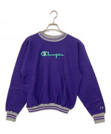 Champion（チャンピオン）の古着「chanmpion ロゴスウェット」｜パープル×グレー