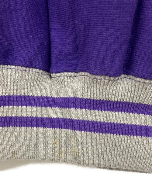Champion（チャンピオン）Champion (チャンピオン) chanmpion ロゴスウェット パープル×グレー サイズ:Lの古着・服飾アイテム