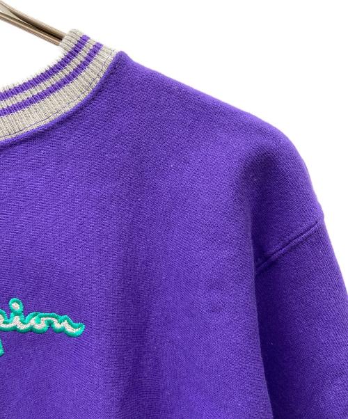 Champion（チャンピオン）Champion (チャンピオン) chanmpion ロゴスウェット パープル×グレー サイズ:Lの古着・服飾アイテム