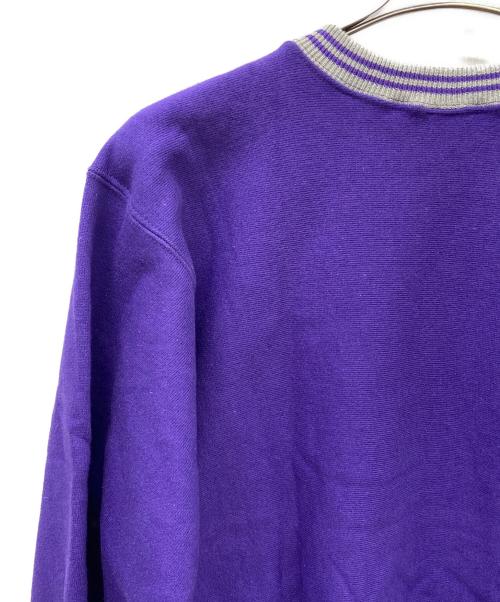 Champion（チャンピオン）Champion (チャンピオン) chanmpion ロゴスウェット パープル×グレー サイズ:Lの古着・服飾アイテム