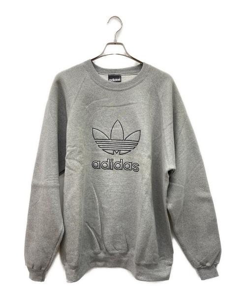 adidas（アディダス）adidas (アディダス) 80’sロゴスウェット グレー サイズ:Lの古着・服飾アイテム