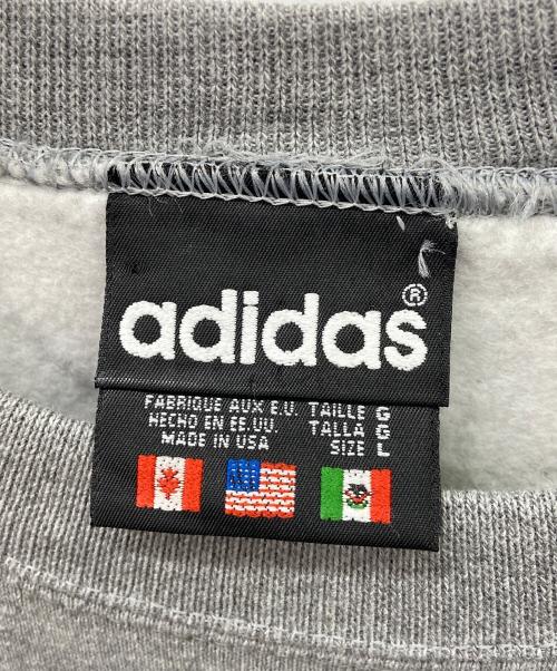 adidas（アディダス）adidas (アディダス) 80’sロゴスウェット グレー サイズ:Lの古着・服飾アイテム
