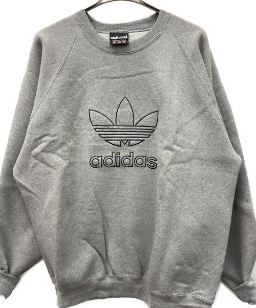 adidas（アディダス）adidas (アディダス) 80’sロゴスウェット グレー サイズ:Lの古着・服飾アイテム