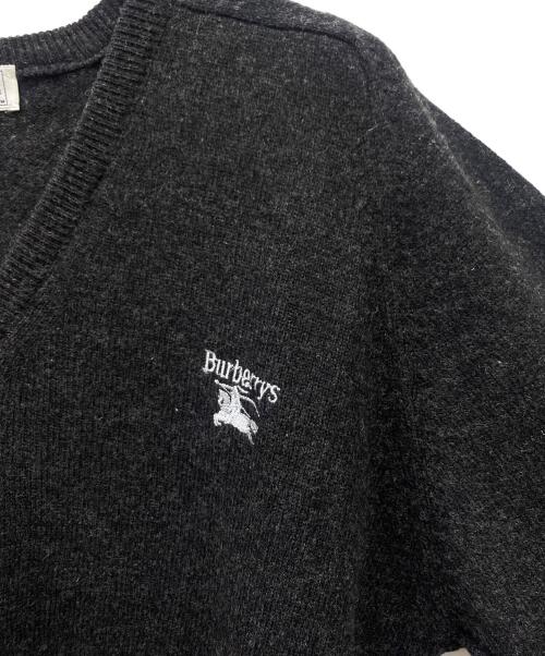 Burberry's（バーバリーズ）Burberry's (バーバリーズ) ウールVネックニット ブラック サイズ:42の古着・服飾アイテム