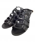 Salvatore Ferragamoサルヴァトーレ フェラガモ）の古着「Salvatore Ferragamo　レースアップサンダル」｜ブラック