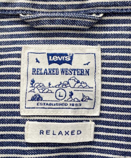 LEVI'S（リーバイス）LEVI'S (リーバイス) ウエスタンシャツ ヒッコリー ブルー×ホワイト サイズ:Lの古着・服飾アイテム