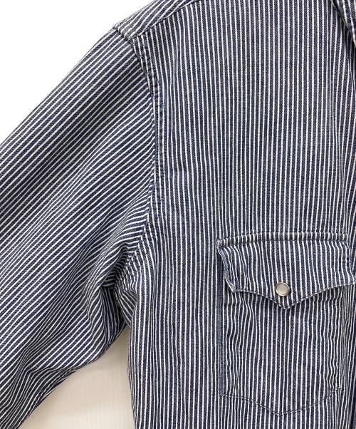 LEVI'S（リーバイス）LEVI'S (リーバイス) ウエスタンシャツ ヒッコリー ブルー×ホワイト サイズ:Lの古着・服飾アイテム