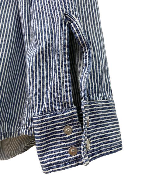 LEVI'S（リーバイス）LEVI'S (リーバイス) ウエスタンシャツ ヒッコリー ブルー×ホワイト サイズ:Lの古着・服飾アイテム