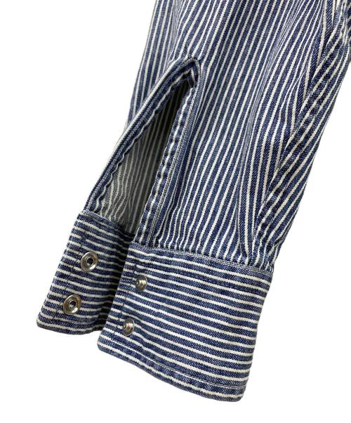 LEVI'S（リーバイス）LEVI'S (リーバイス) ウエスタンシャツ ヒッコリー ブルー×ホワイト サイズ:Lの古着・服飾アイテム