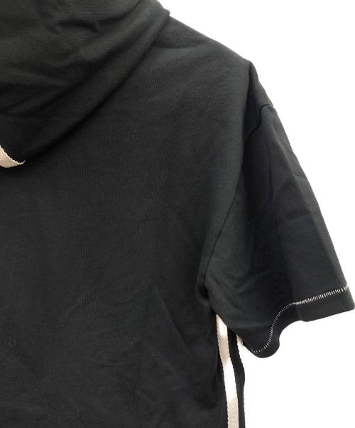 adidas（アディダス）adidas (アディダス) Avavav (アヴァヴァヴ) Hooded T-Shirt ブラック×ホワイト サイズ:S 未使用品の古着・服飾アイテム