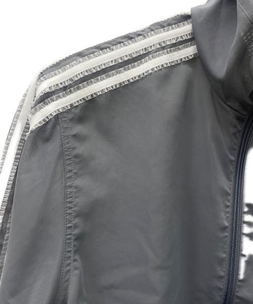 adidas（アディダス）adidas (アディダス) シアージャケット グレー×ホワイト サイズ:Lの古着・服飾アイテム