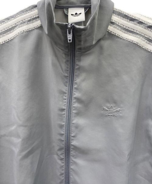 adidas（アディダス）adidas (アディダス) シアージャケット グレー×ホワイト サイズ:Lの古着・服飾アイテム