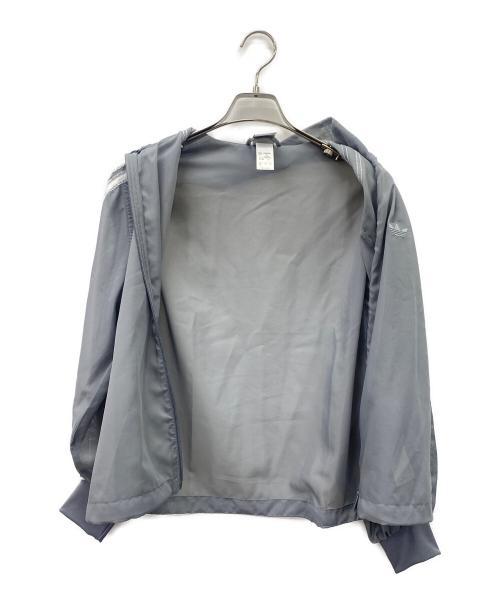 adidas（アディダス）adidas (アディダス) シアージャケット グレー×ホワイト サイズ:Lの古着・服飾アイテム