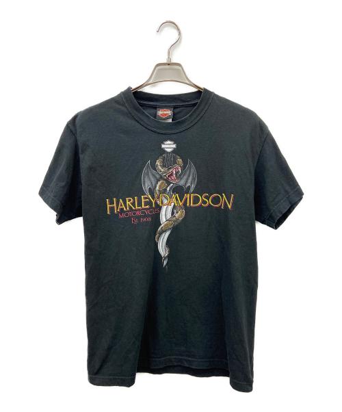 HARLEY-DAVIDSON（ハーレーダビッドソン）HARLEY-DAVIDSON (ハーレーダビッドソン) HARLEY-DAVIDSON　半袖カットソー ブラック サイズ:Mの古着・服飾アイテム
