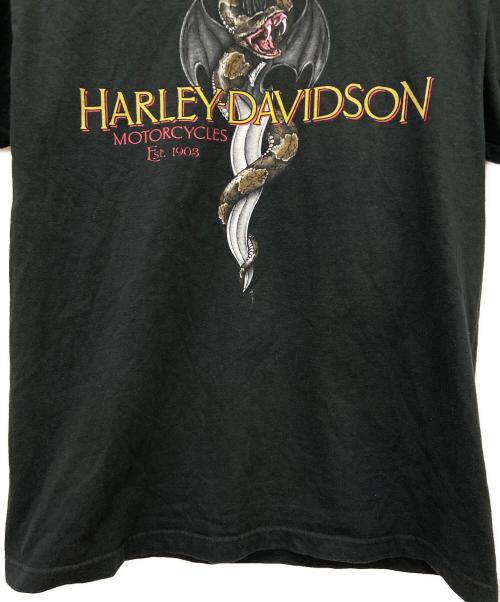 HARLEY-DAVIDSON（ハーレーダビッドソン）HARLEY-DAVIDSON (ハーレーダビッドソン) HARLEY-DAVIDSON　半袖カットソー ブラック サイズ:Mの古着・服飾アイテム