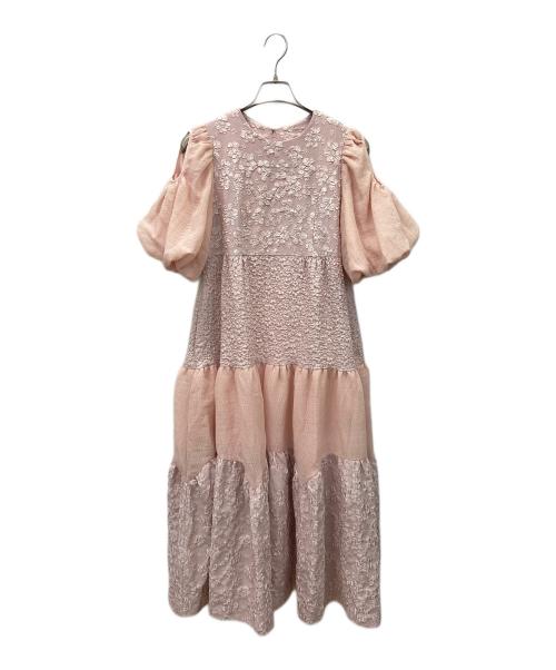 CHESTY（チェスティ）CHESTY (チェスティ) ジャガードマテリアルワンピース ピンク サイズ:1の古着・服飾アイテム