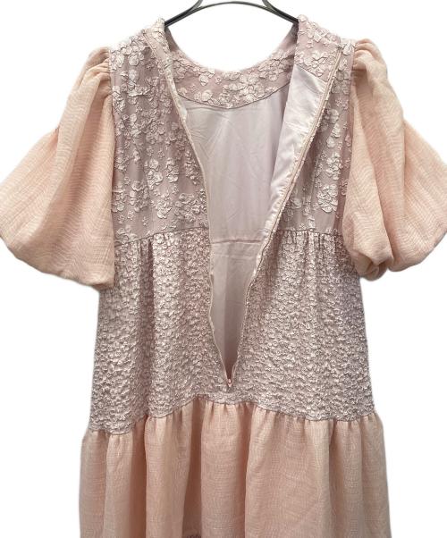 CHESTY（チェスティ）CHESTY (チェスティ) ジャガードマテリアルワンピース ピンク サイズ:1の古着・服飾アイテム