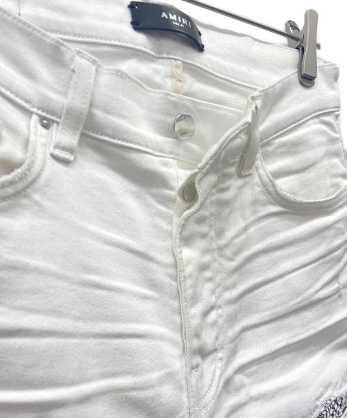 AMIRI（アミリ）AMIRI (アミリ) MX1バンダナダメージ加工スキニーパンツ ホワイト サイズ:31の古着・服飾アイテム