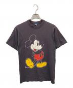 DISNEYディズニー）の古着「半袖カットソー」｜ネイビー×レッド