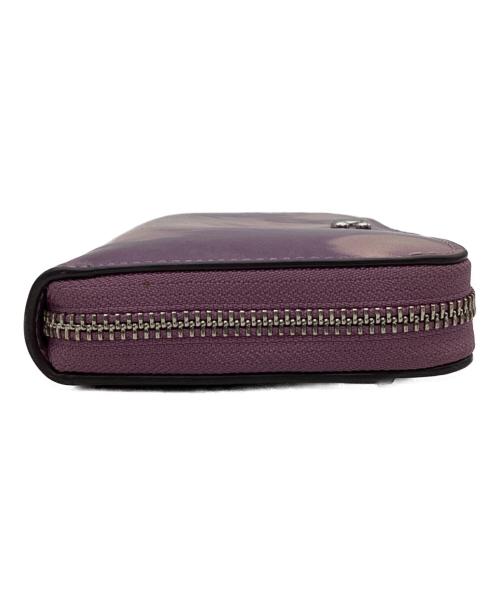 COACH（コーチ）COACH (コーチ) COACH　アコーディオン ジップ ウォレット・タイ ダイ プリント パープルの古着・服飾アイテム