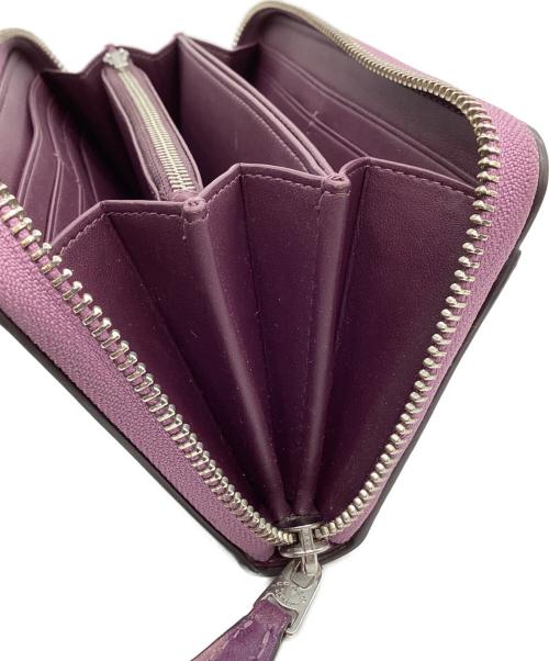 COACH（コーチ）COACH (コーチ) COACH　アコーディオン ジップ ウォレット・タイ ダイ プリント パープルの古着・服飾アイテム