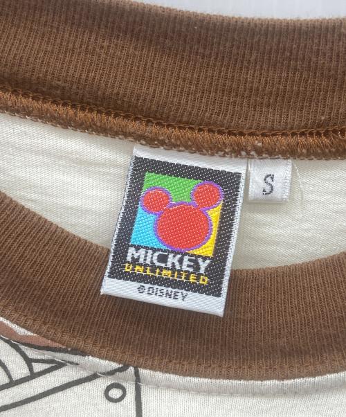 DISNEY（ディズニー）DISNEY (ディズニー) 90'sDisneyカットソー ブラウン×ホワイト サイズ:Sの古着・服飾アイテム