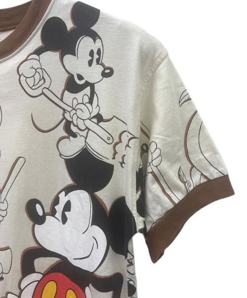 DISNEY（ディズニー）DISNEY (ディズニー) 90'sDisneyカットソー ブラウン×ホワイト サイズ:Sの古着・服飾アイテム