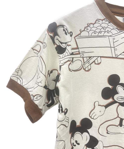 DISNEY（ディズニー）DISNEY (ディズニー) 90'sDisneyカットソー ブラウン×ホワイト サイズ:Sの古着・服飾アイテム