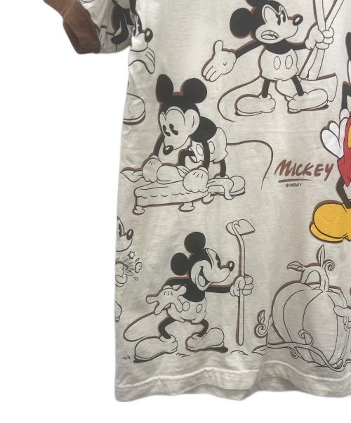DISNEY（ディズニー）DISNEY (ディズニー) 90'sDisneyカットソー ブラウン×ホワイト サイズ:Sの古着・服飾アイテム