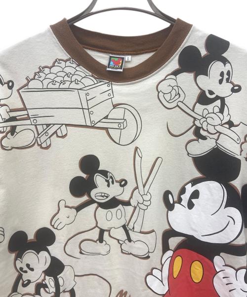 DISNEY（ディズニー）DISNEY (ディズニー) 90'sDisneyカットソー ブラウン×ホワイト サイズ:Sの古着・服飾アイテム