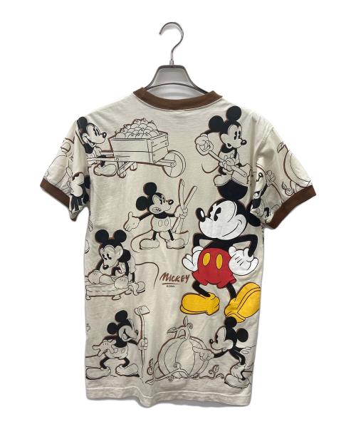DISNEY（ディズニー）DISNEY (ディズニー) 90'sDisneyカットソー ブラウン×ホワイト サイズ:Sの古着・服飾アイテム