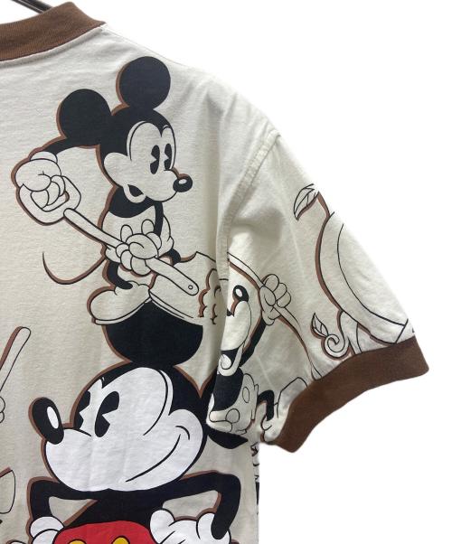 DISNEY（ディズニー）DISNEY (ディズニー) 90'sDisneyカットソー ブラウン×ホワイト サイズ:Sの古着・服飾アイテム