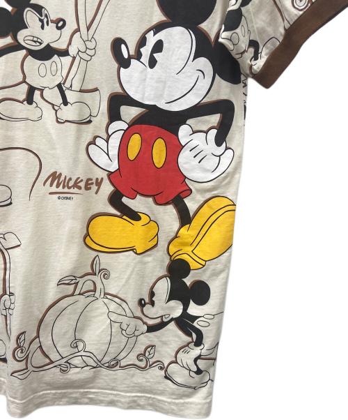 DISNEY（ディズニー）DISNEY (ディズニー) 90'sDisneyカットソー ブラウン×ホワイト サイズ:Sの古着・服飾アイテム