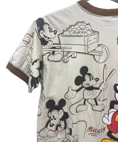 DISNEY（ディズニー）DISNEY (ディズニー) 90'sDisneyカットソー ブラウン×ホワイト サイズ:Sの古着・服飾アイテム