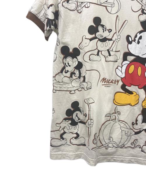 DISNEY（ディズニー）DISNEY (ディズニー) 90'sDisneyカットソー ブラウン×ホワイト サイズ:Sの古着・服飾アイテム