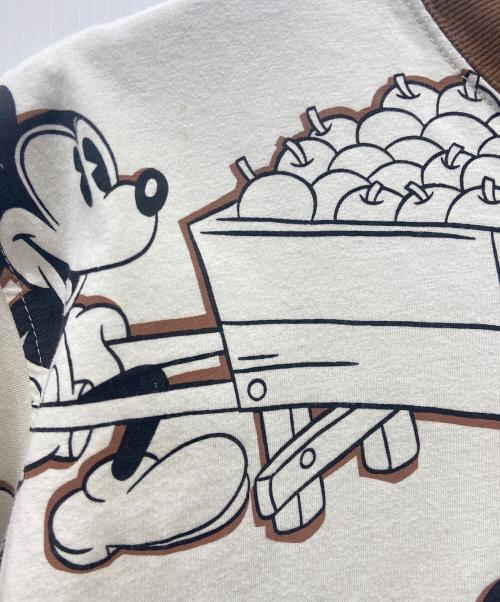 DISNEY（ディズニー）DISNEY (ディズニー) 90'sDisneyカットソー ブラウン×ホワイト サイズ:Sの古着・服飾アイテム