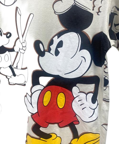 DISNEY（ディズニー）DISNEY (ディズニー) 90'sDisneyカットソー ブラウン×ホワイト サイズ:Sの古着・服飾アイテム