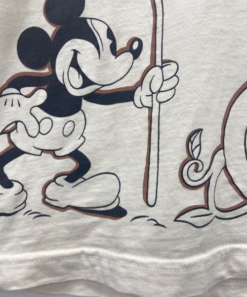 DISNEY（ディズニー）DISNEY (ディズニー) 90'sDisneyカットソー ブラウン×ホワイト サイズ:Sの古着・服飾アイテム