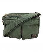 PORTERポーター）の古着「PORTER　タンカー　SLING BAG W zip　ショルダーバッグ」｜オリーブ