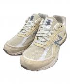 NEW BALANCEニューバランス）の古着「NEW BALANCE　USA製　スニーカー」｜ベージュ×ホワイト