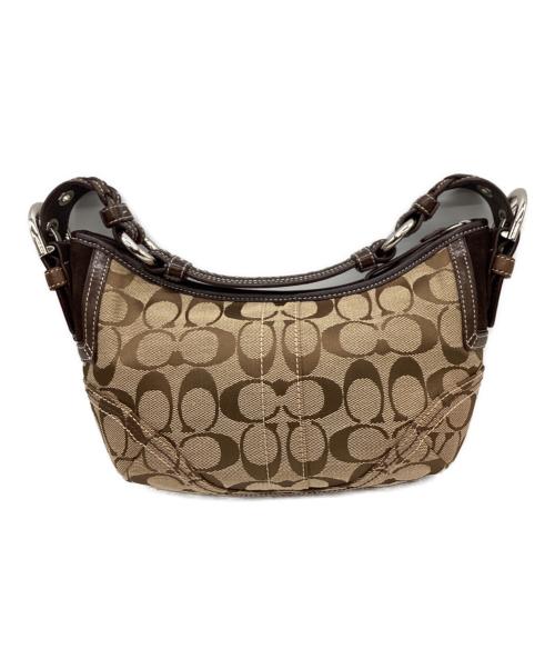 COACH（コーチ）COACH (コーチ) ハンドバッグ ベージュ×ブラウンの古着・服飾アイテム
