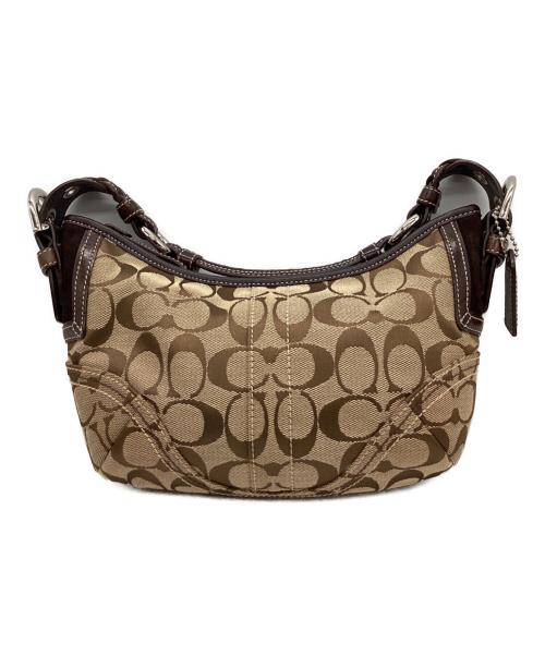 COACH（コーチ）COACH (コーチ) ハンドバッグ ベージュ×ブラウンの古着・服飾アイテム