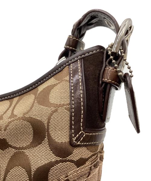 COACH（コーチ）COACH (コーチ) ハンドバッグ ベージュ×ブラウンの古着・服飾アイテム